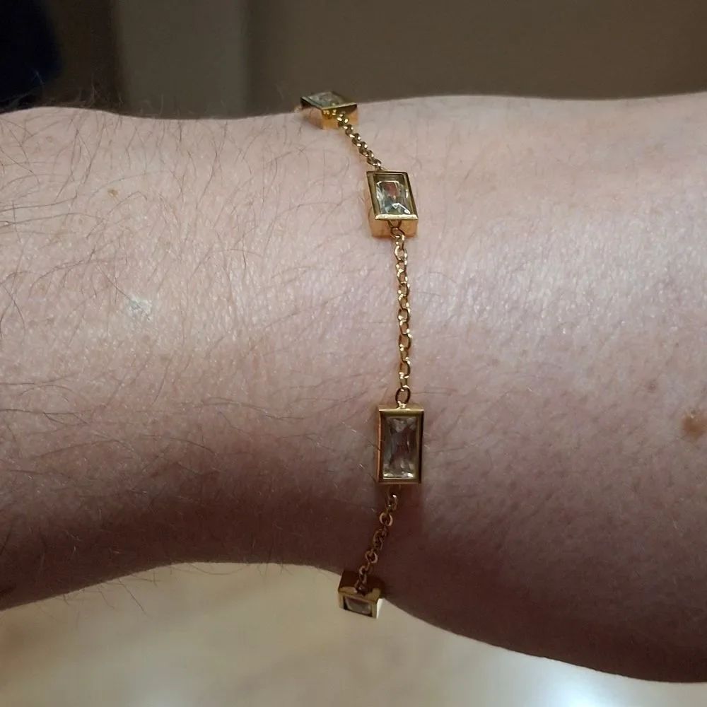 18K Gold Plated Diamond Bracelet